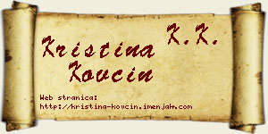 Kristina Kovčin vizit kartica
